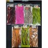Image 1 : ASSORTED COLORS BARRED RABBIT HALF SKINS (7 PIECES) 1 CNT