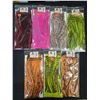Image 2 : ASSORTED COLORS BARRED RABBIT HALF SKINS (7 PIECES) 1 CNT