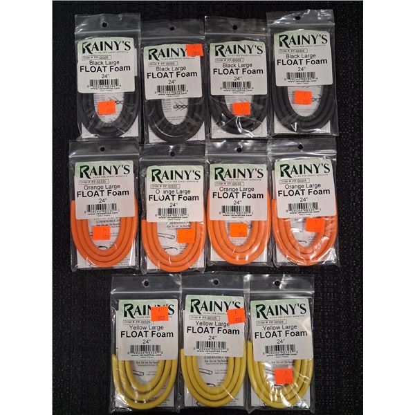 MIX OF RAINY'S LG FLOAT FOAMS, BLK, ORANGE, YELLOW ( 4 PIECES ) 1CNT