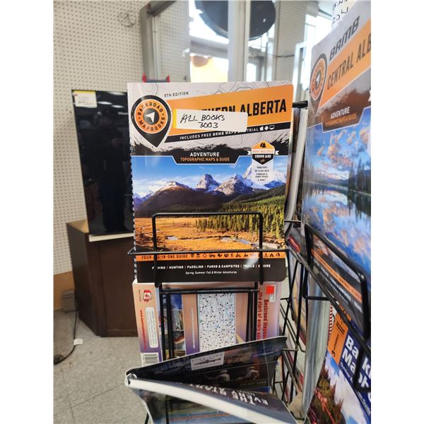 ALL MAPS ON ROTATING STAND, BRMB BACK ROADS MAP BOOKS