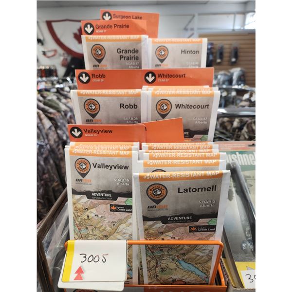 STAND WITH 29 WATER RESISTANT MAPS