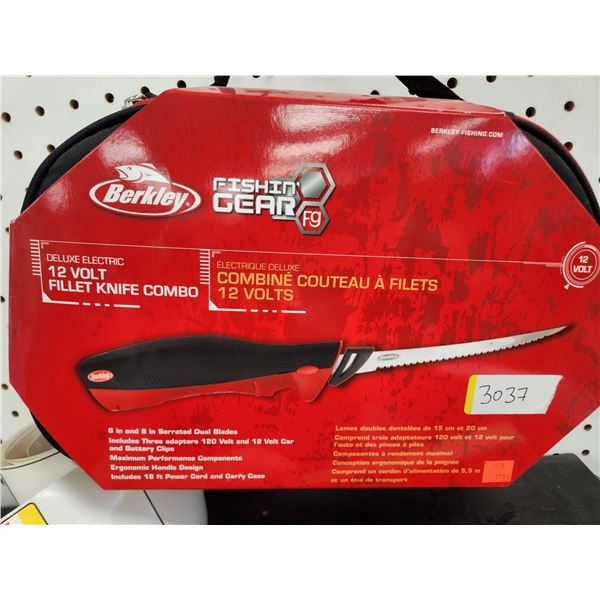 BERKLEY 12 VOLT FILET KNIFE COMBO 6" & 8" BLADE