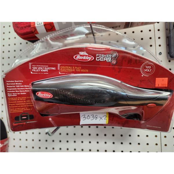 2 BERKLEY 120V ELECTRIC FILET KNIVES