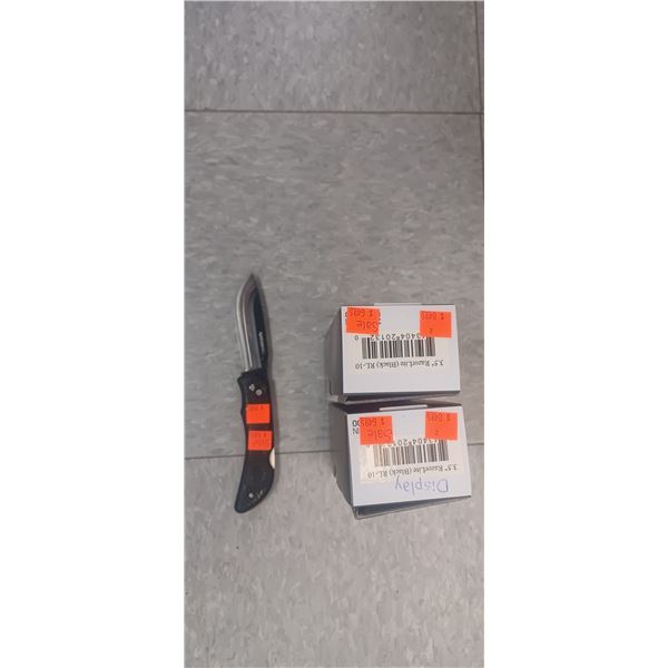 2- OUTDOOR EDGE 3.5" RAZOR LITE RL 10 BLACK KNIFE