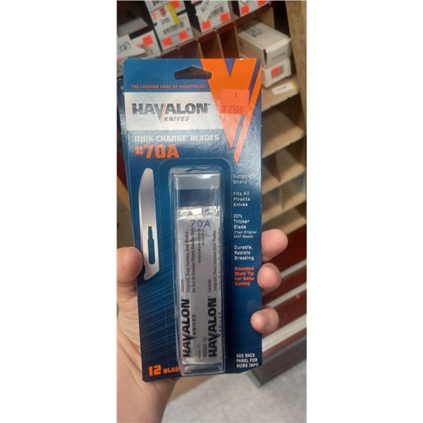 2 PACKAGES OF HAVALON BLADES