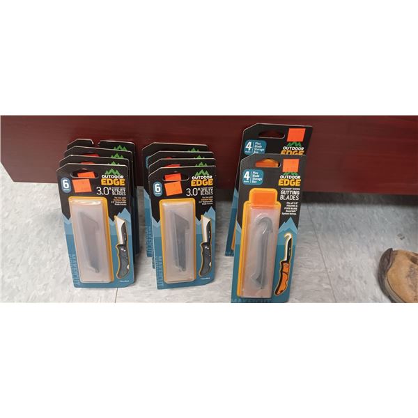OUTDOOR EDGE 8-UTILITY + 2 GUT HOOKS PEPLACEMENT BLADES