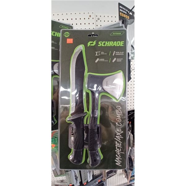 4-SCHRADE MACHETE AXE COMBO