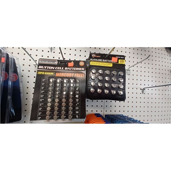 30 PACKAGES OF BUTTON CELL BATTERIES