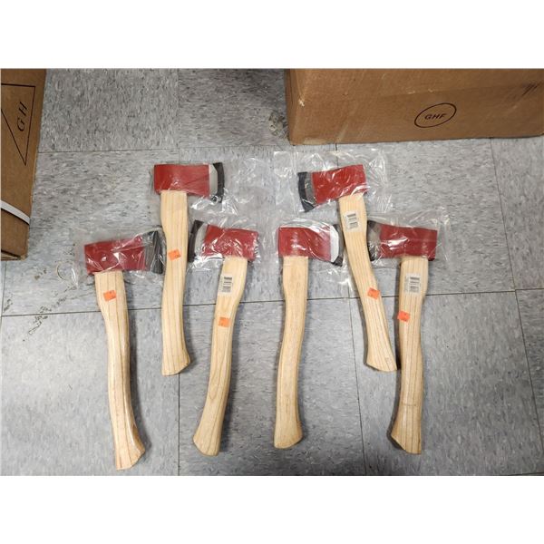 6 PER LOT CAMP AXES WOOD HANDLE