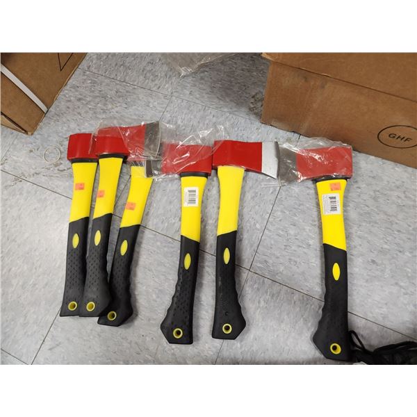 6 PER LOT CAMP AXES WOOD HANDLES