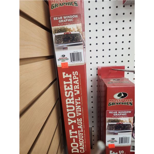MOSSY OAK 2 REAR WINDOW CRAPHICS DO IT YOUR SELF, WT DEER FULL SIZE P/U