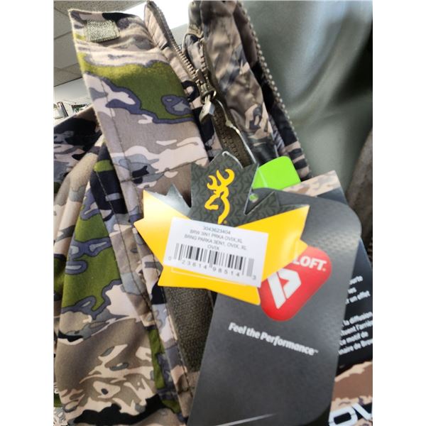 BROWNING OUIX PATTERN 3-1 JACKET / PANTS SIZE XL