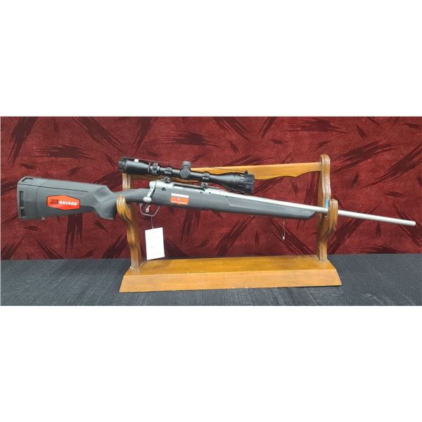 SAVAGE AXIS II XP BOLT ACTION 243 WIN SS BARREL, NEW  BOX MAG. BLK SYN. STOCK, BUSHNELL 3-9-40 SC