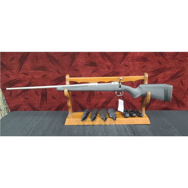 SAVAGE 7MM REM MAG 110 STORM LEFT HAND, BOLT ACTION SS BARREL, GREY SYN. STOCK. S/N P695677