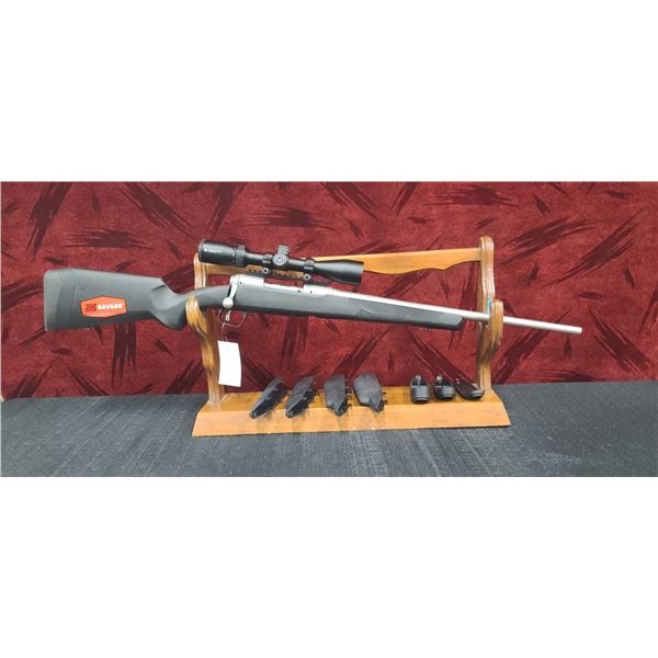 SAVAGE 308 WIN. AP STORM XP, BOLT ACTION, 20" SS BARREL, VORTEX CROSSFIRE ii 3-9-40 SCOPE, BLACK SYN
