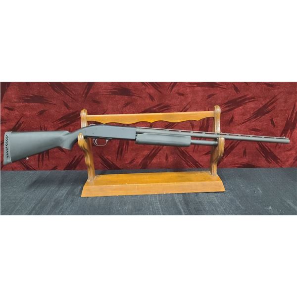 MOSSBERG LEFT HAND 20 GA, L SERIES, PUMP ACTION, 3" CHAMBER, 26" BLACK FINISH BARREL VENT RIB, BLACK
