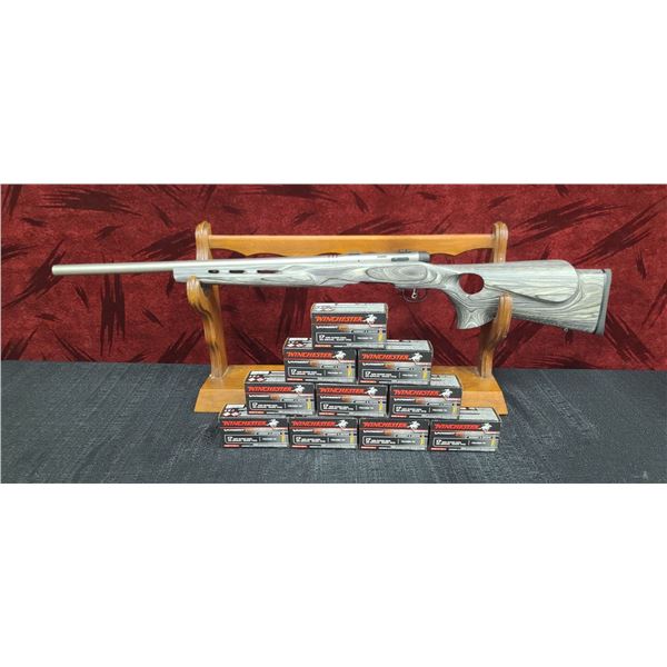 SAVAGE 17 WIN. 3 MAG TARGET BOLT ACTION, SUPER MAY ADJUSTABLE ACCU-TRIGGER, LAMINATED THUMBHOLE STOC