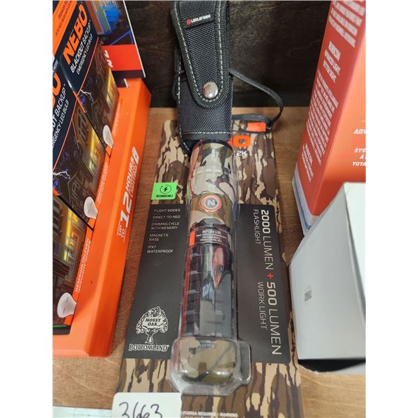 NEBO SLIDE KING 2000 LUMEN FLASHLIGHT + LUMEN WORK LIGHT