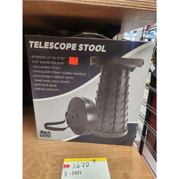 3 TELESCOPING STOOLS 330 LB. CAPACITY