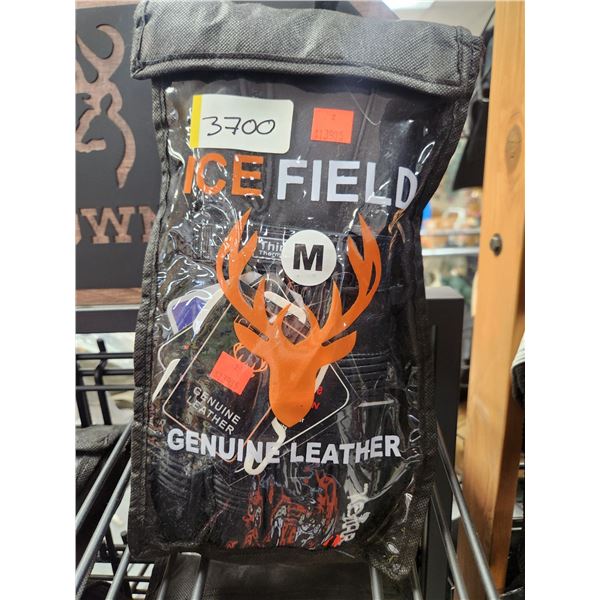 ICE FIELD LEATHER INSULATED WINTER GLOVES SIZE LG. RETAIL $140.00 EA.