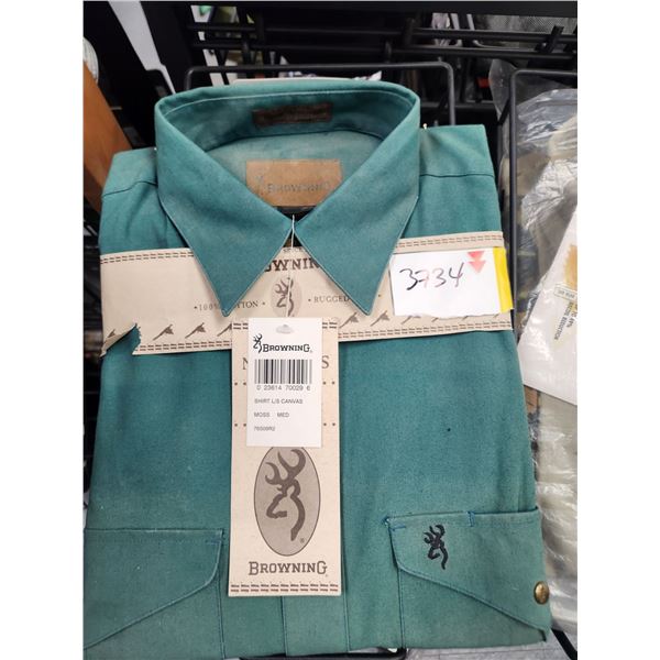 2 BROWNING SHIRTS MED, & 2XL + 3 XL BERETTA T-SHIRTS