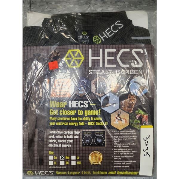 HECS BASAE LAYER TOP/BOTTOM/HEADWEAR SIZE MED.