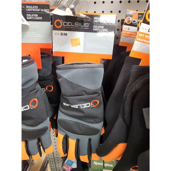 3 PAIR OF CELSIUS NEOPREME GLOVES & HAT COMBO SM