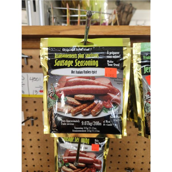13 PACKAGES OF WILD WEST SAUSAGE SEASONING
