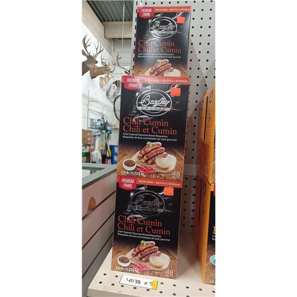 BRADLEY SMOKER WOOD  BISQUETTES 5 X 48 PCS CHILI CUMIN