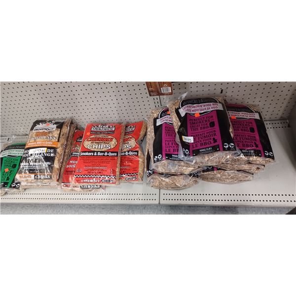 16 PACKAGES OF ASSORTED WOOD CHIPS