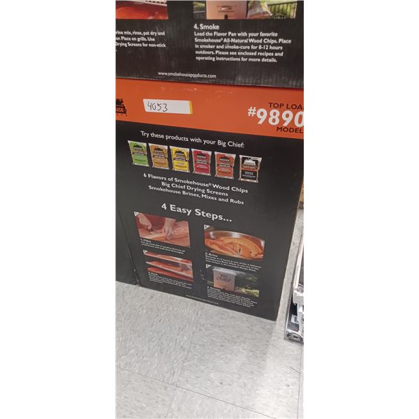 BIG CHIEF ELECTRIC SMOKER MODEL 9890 TOP LOAD
