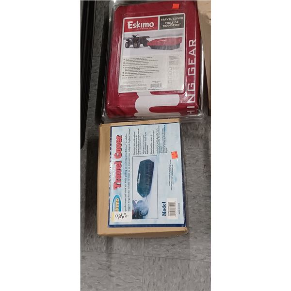 2 SLED COVES ONE ESKIMO QUICK FLIP TRAVEL COVER/ ONE ESCAPE 300
