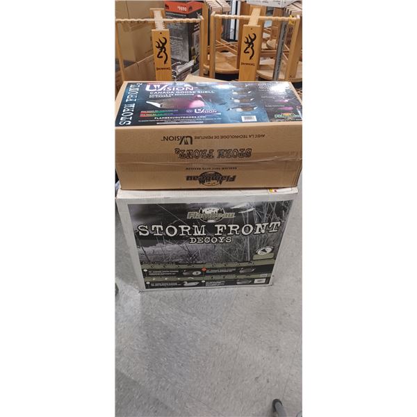 2 PACKAGES OF FLAMBEAM STORM FRONT, 4 PK OF 23" CANADA GOOSE FLOATER, 4PK OF 24" CANADA GOOSE SHELLS