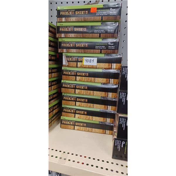 8" X 10 3/4" 500 COUNT FREEZER SHEET 9 BOXES