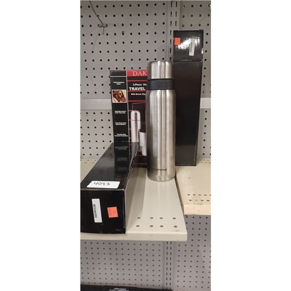 DAKOTA 3PC SS TRAVEL MUG SET & TWO SS NOTMA THERMO'S