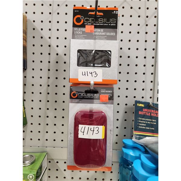 2 CELSIUS CHARCOAL HANDWARMES & 12 PACKAGES OF REFILLS