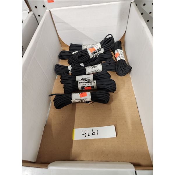 15 PACKAGES & BOX WITH 10 ROLLS OF UTILITY CORD