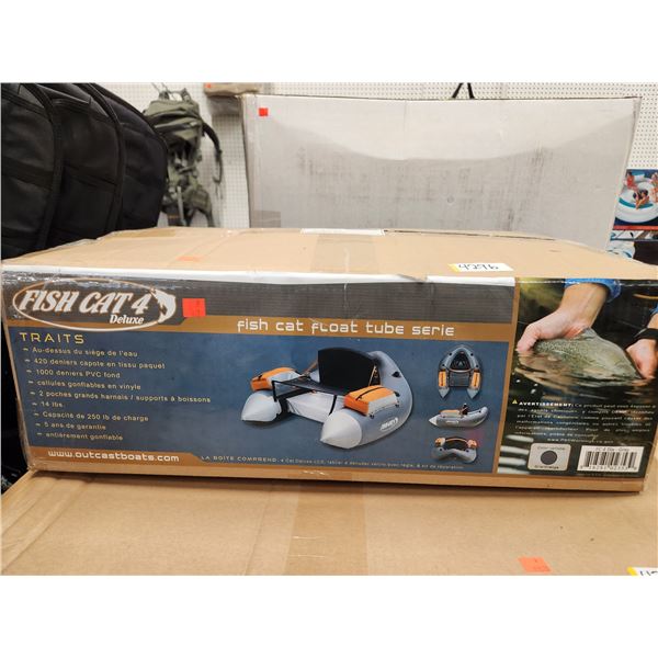 FISH CAT 4 DELUXE FLOAT TUBE SERIES GREY AND BLACK