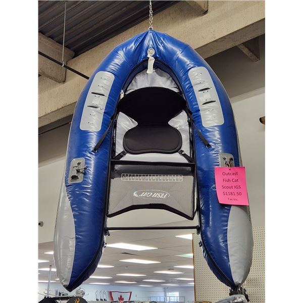 FISH CAT SCOUT IGS BLUE INFLATABLE BOAT SALE PRICE $1180 NO BOX