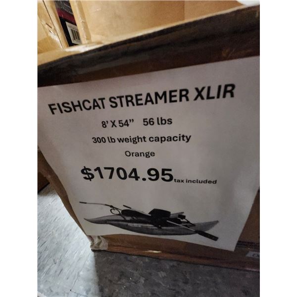 FISH CAT STREAMER XLIR   INFLATABLE KAYAK   400 LBS CAPACITY RETAIL $1350