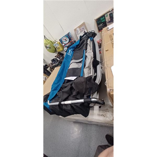 CLAM 9201 ICE FISHING X4 ICE FISHING TENT DEMO MODEL, C/W SLED $1550.00 IN BOX
