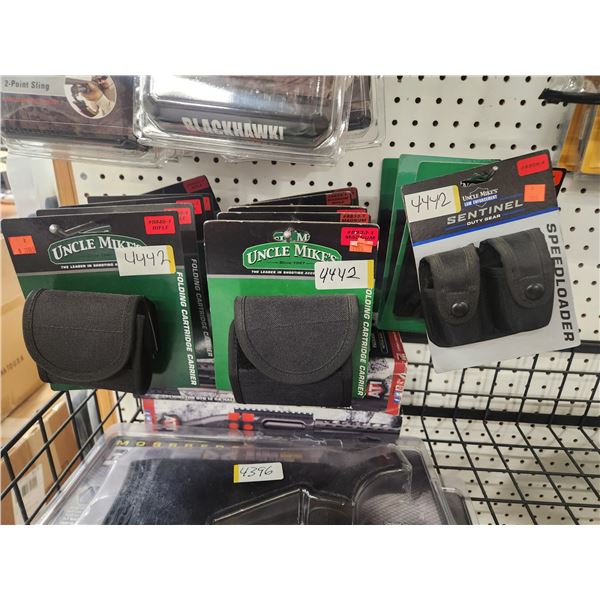 14 ASSORTED UNCLE MIKE'S FOLDING CARTRIDGE CARRIERS
