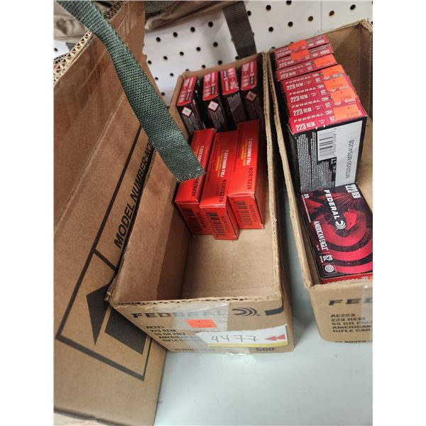 80 ROUNDS OF FEDERAL 55 GRAIN, 223 REM, + 60 ROUNDS OF 7.62 X 39 122 GRAIN, PAL REQUIRED NO SHIPPING