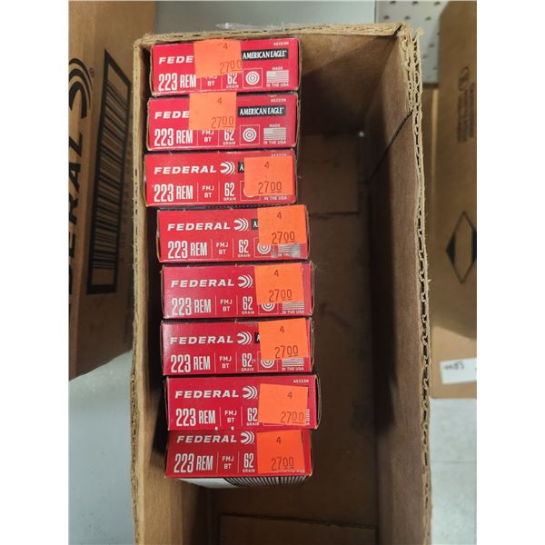 160 ROUNDS OF FEDERAL 223 REM. 62 GRAIN AMMO, PAL REQUIRED , NO SHIPPING