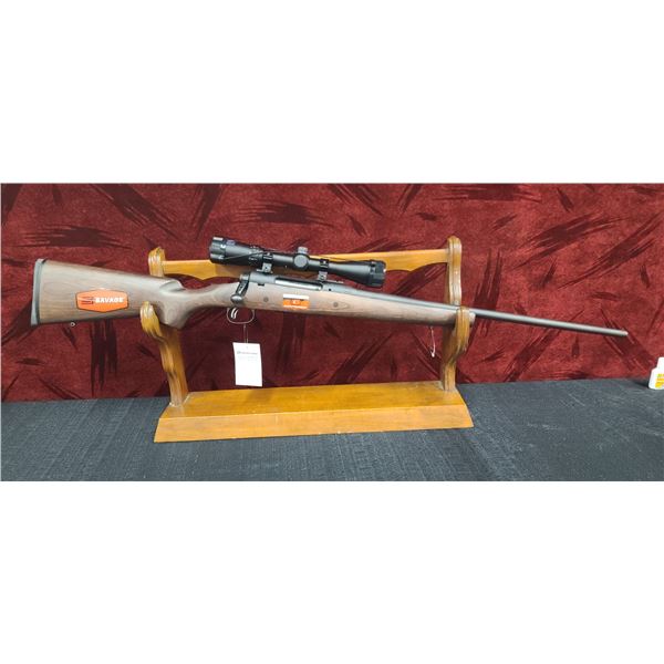 SAVAGE 308 WIN, AXIS II XP, HOWD, 22" BARREL BUSHNELL BANNER SCOPE, ACCU-TRIGGER, HARDWOOD MATTE, NE