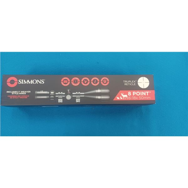 SIMMONS 6-18 X 50MM INCLUDES 1" WEAVER RINGS