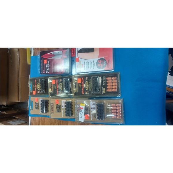 50 CALIPER AMMUNTION,  3X- NOSLER 300 GRAIN, 3X- WINCHESTER SUPREME NOSLER PARTION 260 GRAIN, HORNAD