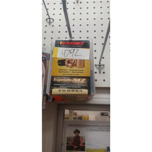 4 BOXES OF BARNES 50 CAL 250 GRAIN
