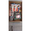 Image 1 : BOX WITH ASSORTED BLACK POWDER SUPPLIES