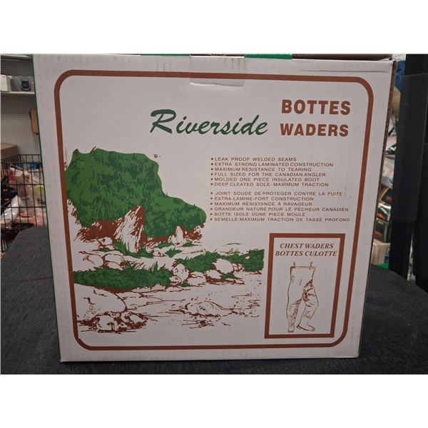RIVER SIDE CHEST WADER GREEN X2 WITH BOOT SIZE 12